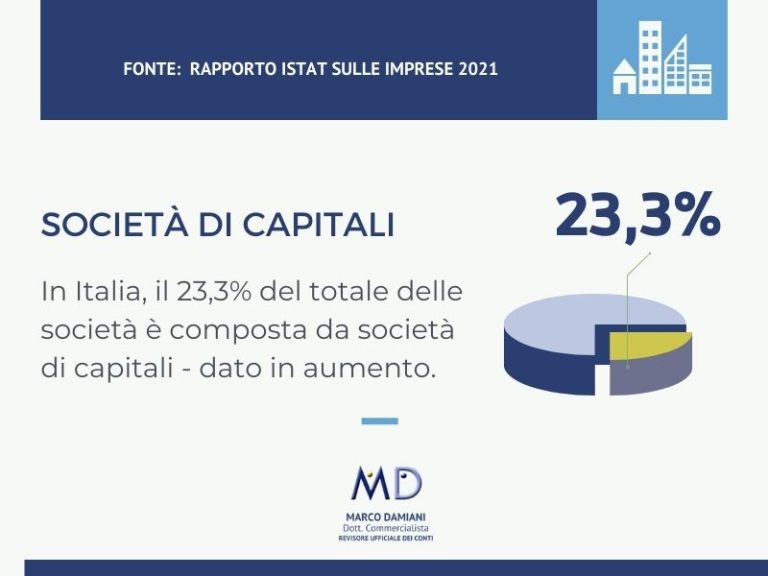 Percentuale società di capitali in Italia - Studio Damiani Roma Eur